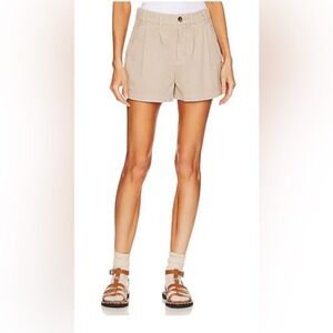Free People Women's 8 Billie Chino Short in Almond Milk‎ NEW